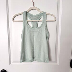 Lululemon Swiftly Tech Cropped Tank - Light Sea Green (EUC)